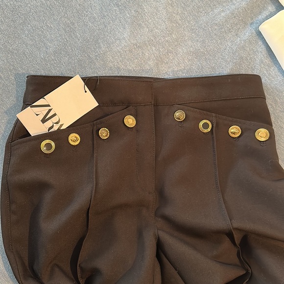 Zara Metal Buttoned Flare Plants - Picture 7 of 10